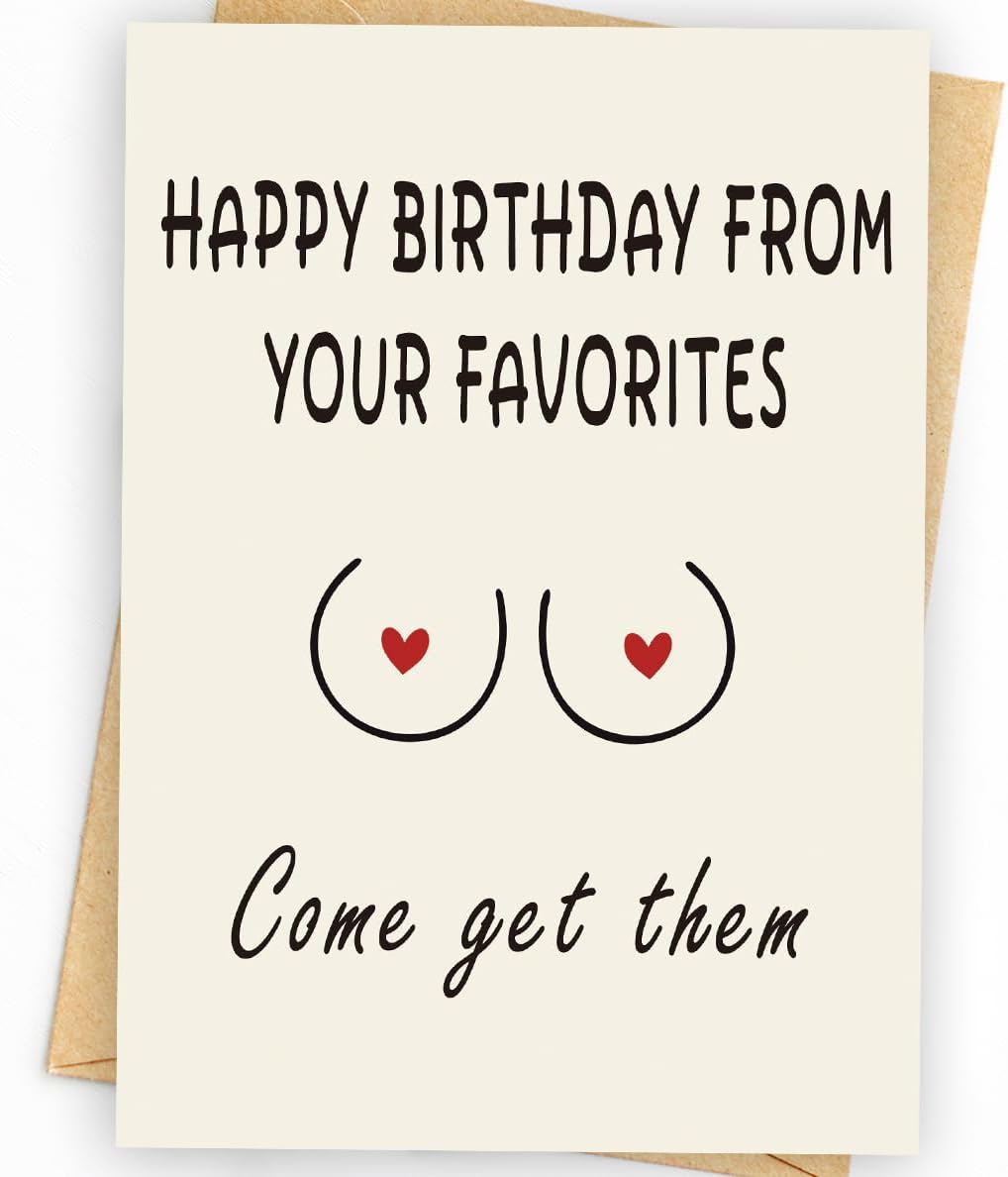 WowBefun Naughty Birthday Card for Men, Husband, Boyfriend, and Him | Happy Birthday Gifts & Decorations for Men