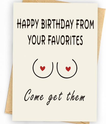 WowBefun Naughty Birthday Card for Men, Husband, Boyfriend, and Him | Happy Birthday Gifts & Decorations for Men