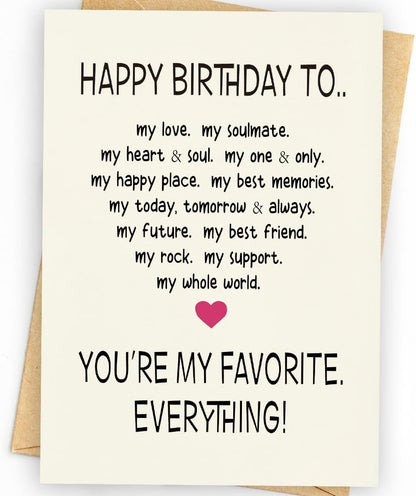 WowBefun Funny Birthday Card & Gifts for Men Husband Boyfriend Him, Happy Bday Card, Sweetheart Romantic Raunchy