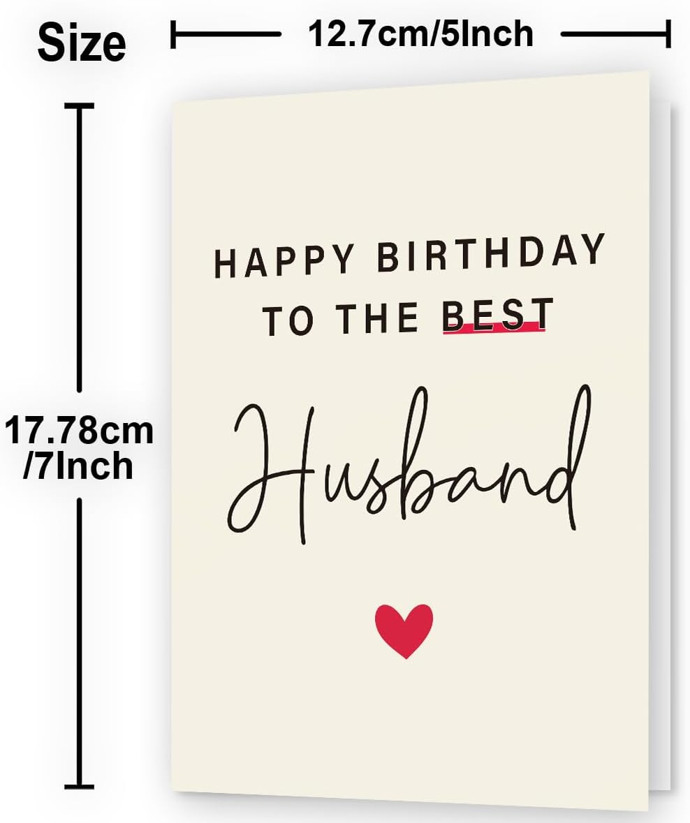 WowBefun Birthday Card for Men, Husband, and Him | Happy Birthday Gifts & Decorations for Men