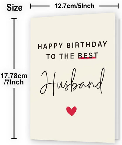 WowBefun Birthday Card for Men, Husband, and Him | Happy Birthday Gifts & Decorations for Men