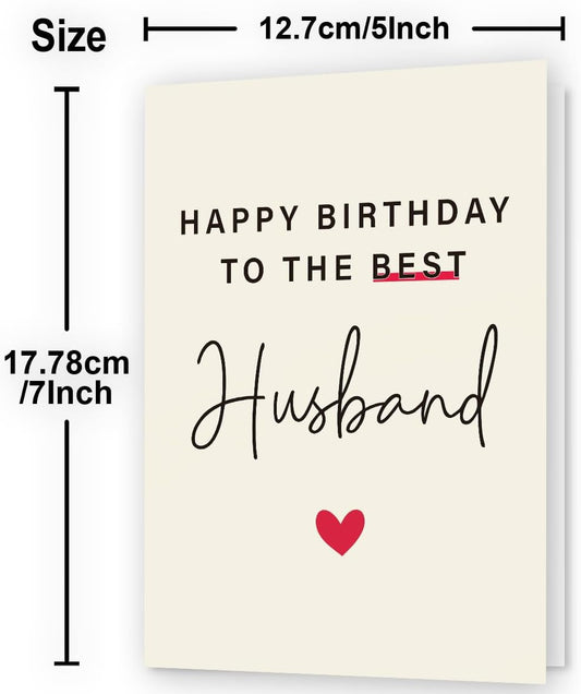 WowBefun Birthday Card for Men, Husband, and Him | Happy Birthday Gifts & Decorations for Men