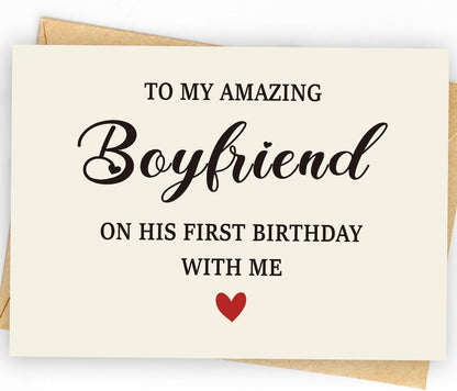 WowBefun Birthday Card & Gift for Boyfriend, and Him | Happy Birthday Decorations for Boyfriend