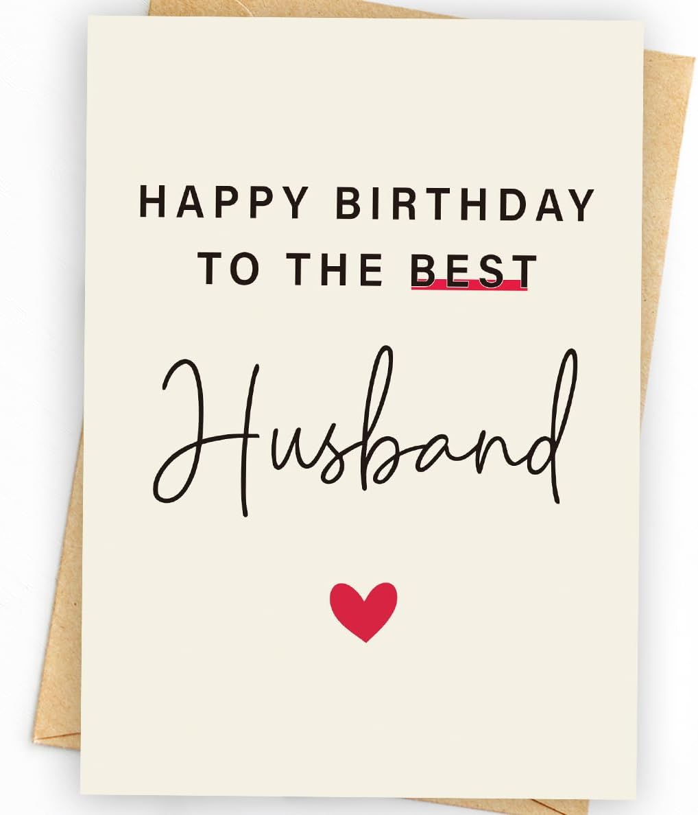 WowBefun Birthday Card for Men, Husband, and Him | Happy Birthday Gifts & Decorations for Men