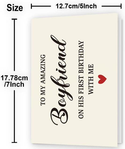 WowBefun Birthday Card & Gift for Boyfriend, and Him | Happy Birthday Decorations for Boyfriend