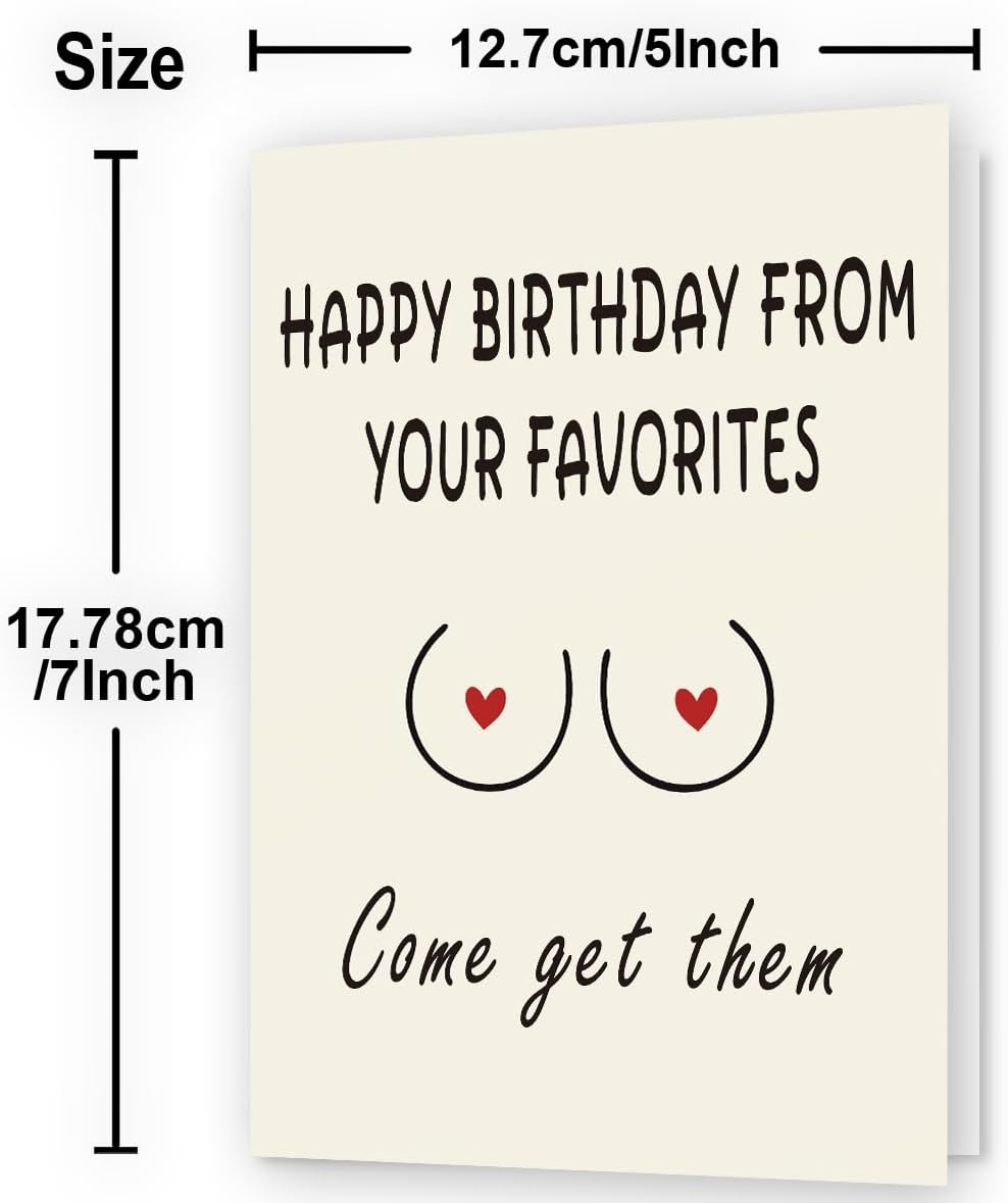 WowBefun Naughty Birthday Card for Men, Husband, Boyfriend, and Him | Happy Birthday Gifts & Decorations for Men
