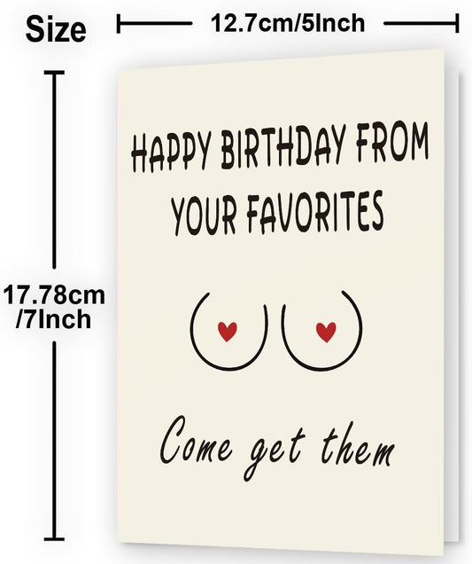 WowBefun Naughty Birthday Card for Men, Husband, Boyfriend, and Him | Happy Birthday Gifts & Decorations for Men