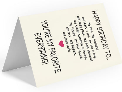 WowBefun Funny Birthday Card & Gifts for Men Husband Boyfriend Him, Happy Bday Card, Sweetheart Romantic Raunchy