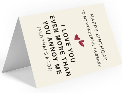 WowBefun Husband Birthday Card | Happy Birthday Gifts & Decorations for Men, Husband, and Him