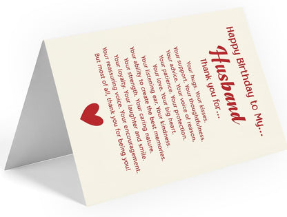 WowBefun Husband Birthday Card from Wife | Happy Birthday Card for Husband | Romantic Bday Card