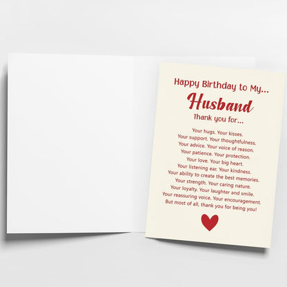 WowBefun Husband Birthday Card from Wife | Happy Birthday Card for Husband | Romantic Bday Card