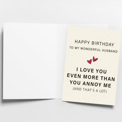 WowBefun Husband Birthday Card | Happy Birthday Gifts & Decorations for Men, Husband, and Him