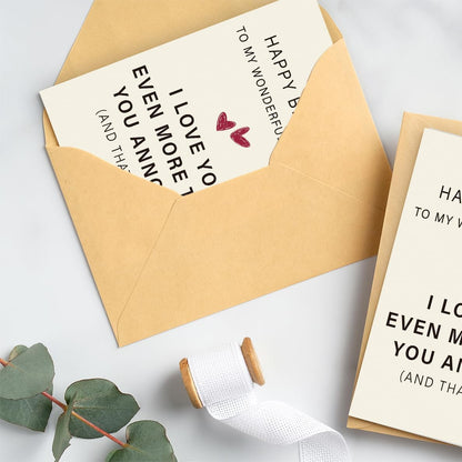 WowBefun Husband Birthday Card | Happy Birthday Gifts & Decorations for Men, Husband, and Him