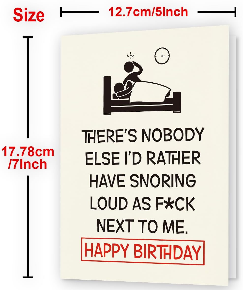 WowBefun Funny Birthday Card & Gifts for Husband Boyfriend Him Wife Girlfriend Her, Happy Bday Card